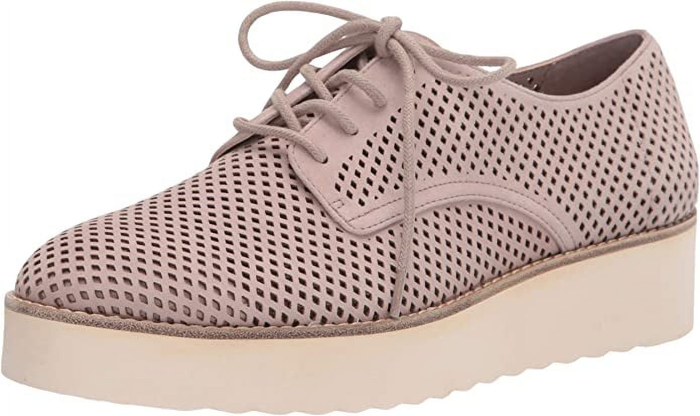 Nillindie Misty Pink Perf Platform Pierced Oxford Loafers Sneakers (Misty Pink, 9.5)